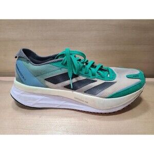 adidas Adizero Boston 11 Court Green HQ3694 Running Athletic Shoes Men's Size 9